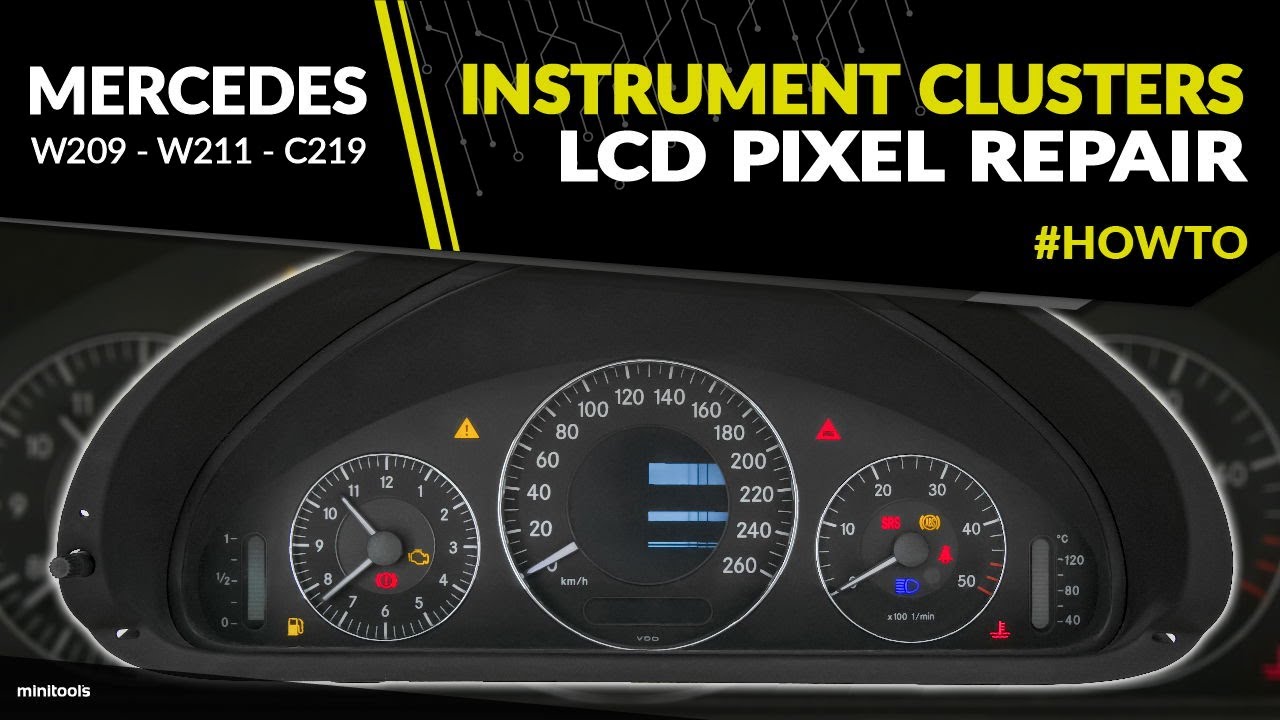 Mercedes CLK W209, E-Class W211 and CLS C219 instrument cluster repair – LCD display replacement
