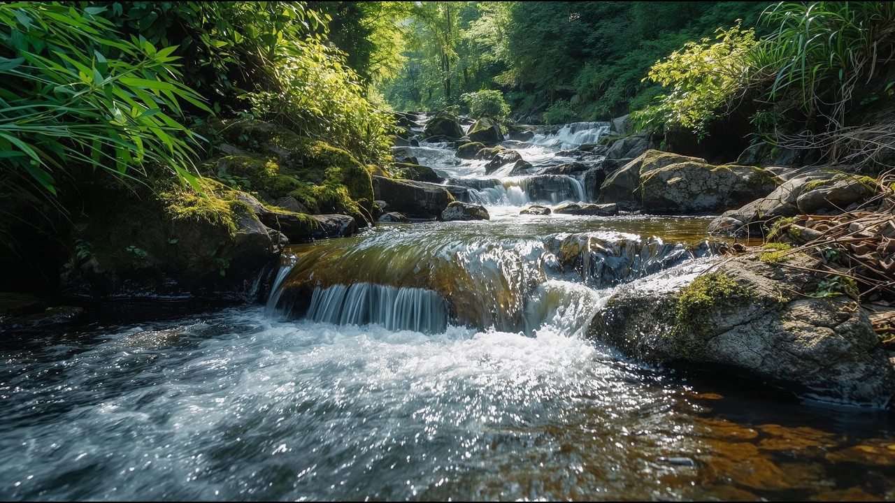 Pure Entspannung: 3 Stunden beruhigendes Wasserplätschern im Wald