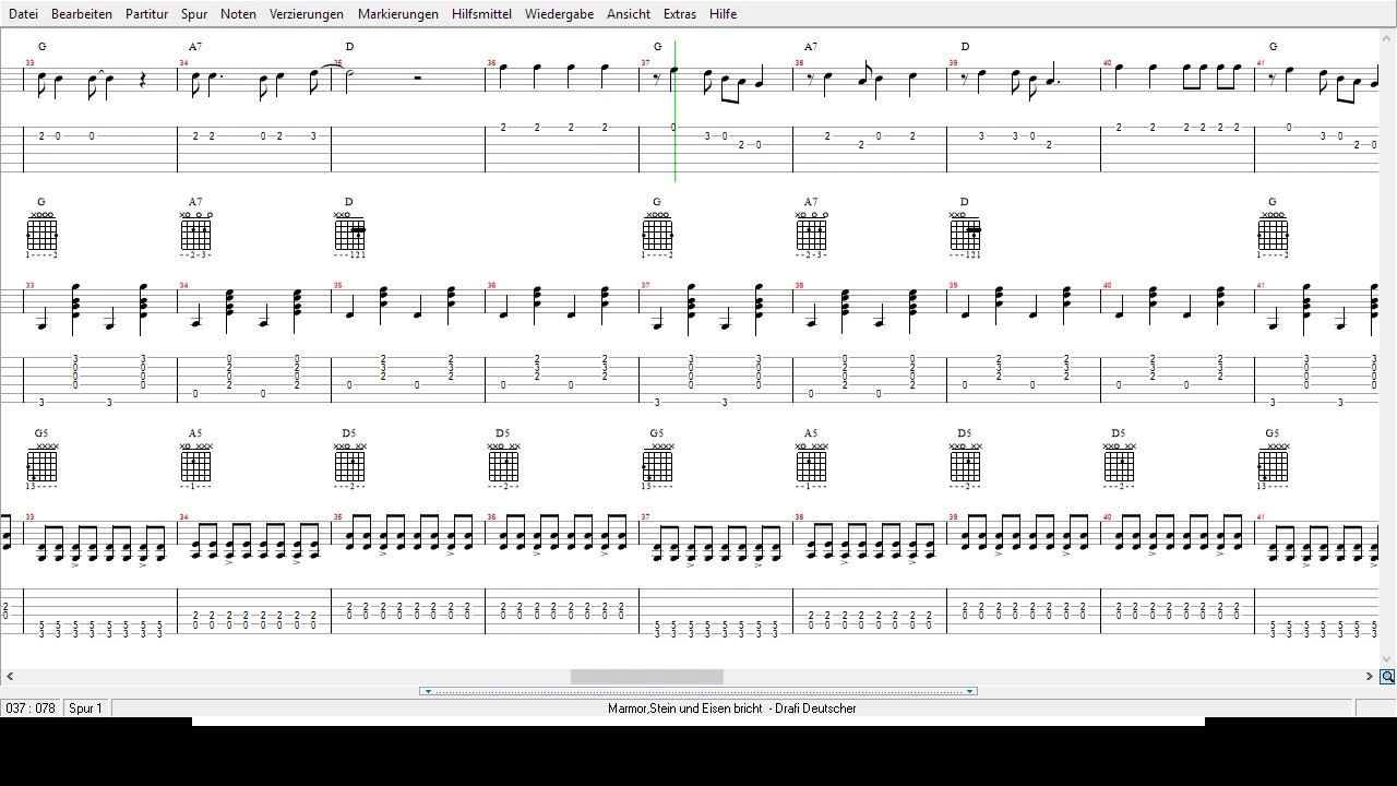 Drafi Deutscher -  Marmor , Stein und Eisen bricht -  Tabs