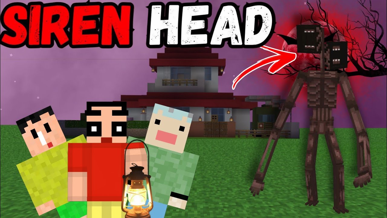 SHINCHAN Found Horror SIREN HEAD in MINECRAFT 😨😱