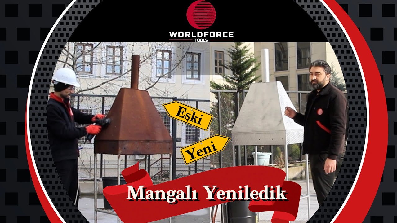 KUMLAMA MAKİNASI İLE ESKİ MANGALI YEPYENİ YAPTIK