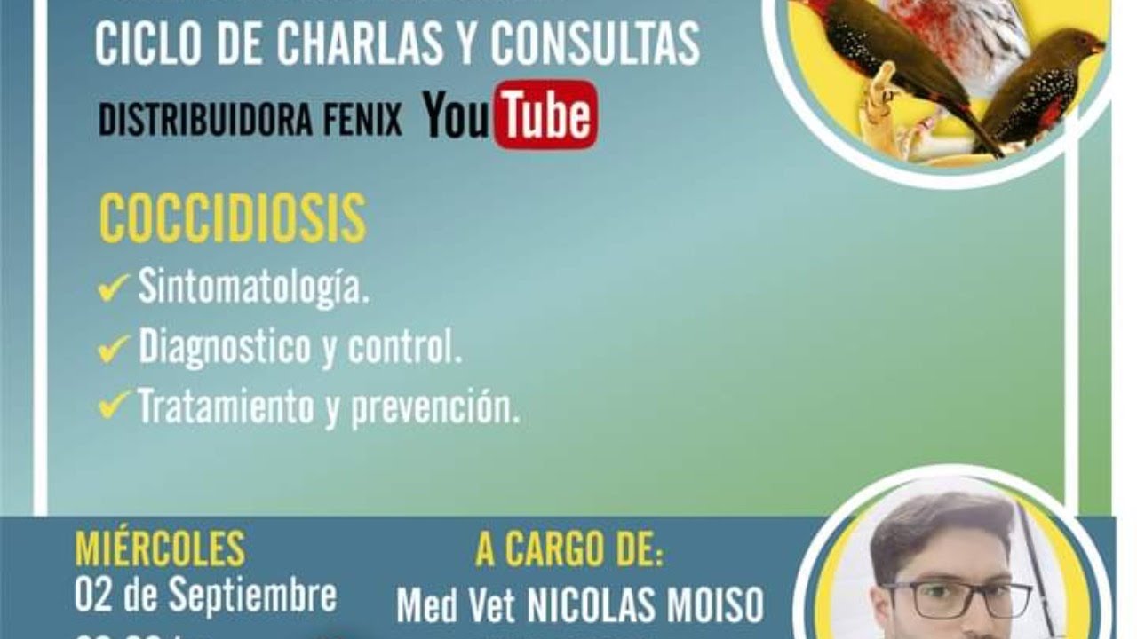 Coccidiosis  - Nicolás Moiso (Med. Vet.) - CICLO de CHARLAS y CONSULTAS DISTRIBUIDORA FENIX