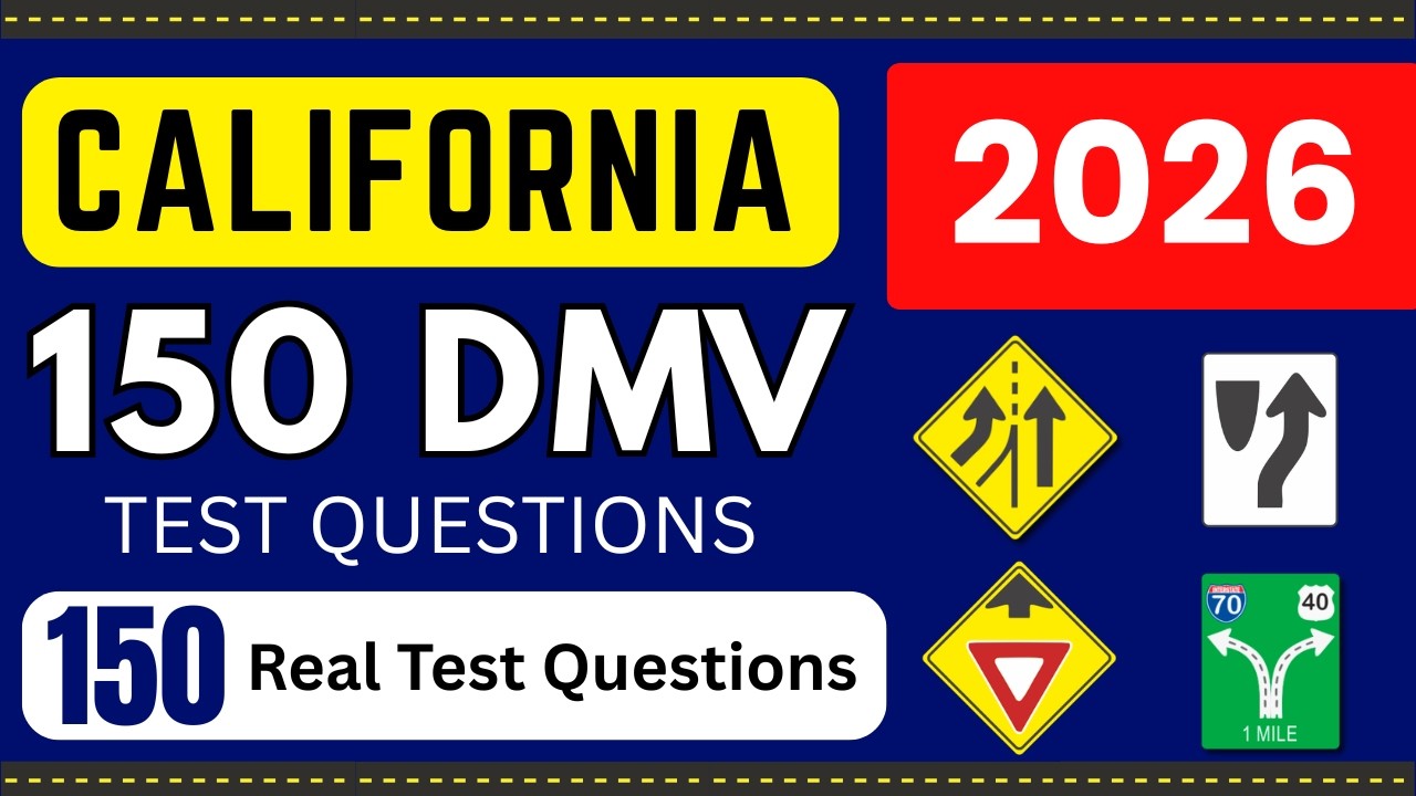 🚨 New 150 Real California DMV 2026 Written Test Questions | 150 Real Test Questions, Car Permit Test