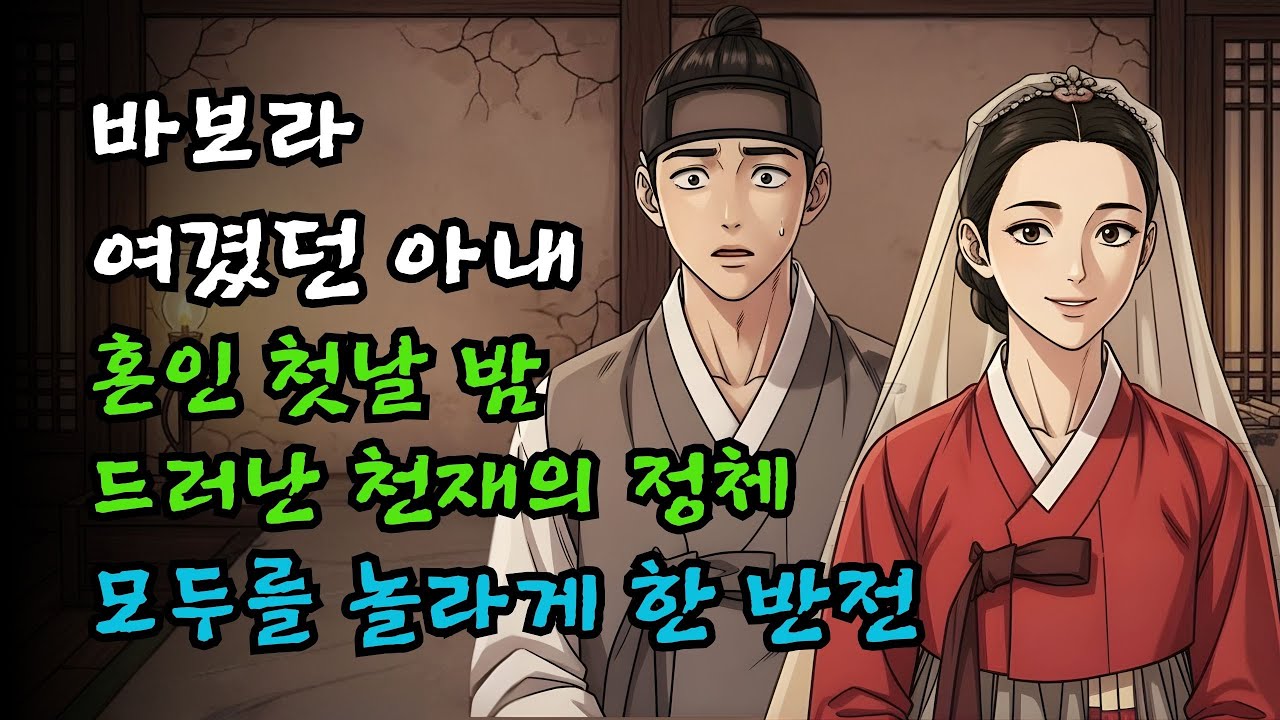 바보라 여겼던 아내, 혼인 첫날 밤 드러난 천재의 정체 | 야담·민담·전설·설화·옛날이야기
