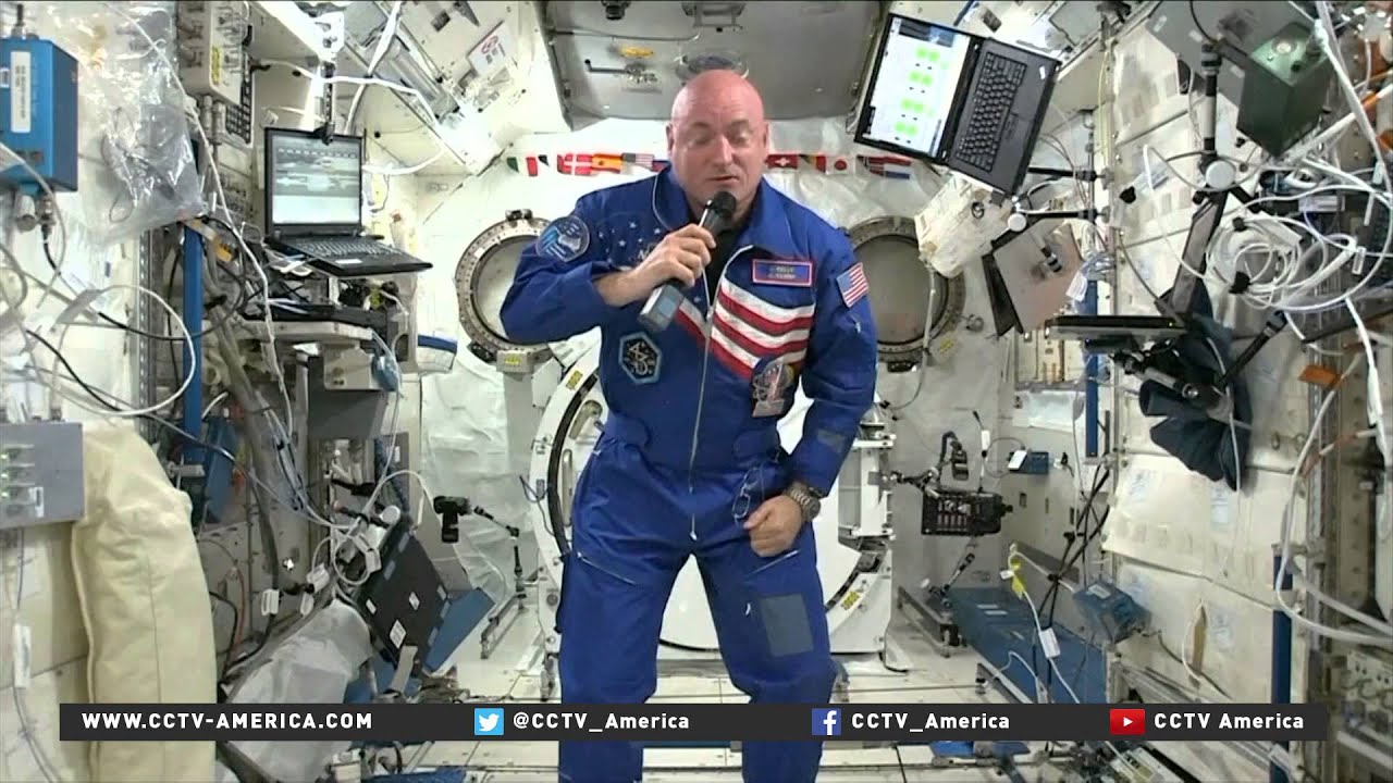 US and Russian space explorers work together onboard ISS for 1 year