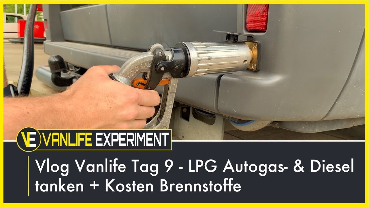 Vlog Vanlife Tag 9 - LPG Autogas  & Diesel tanken + Kosten