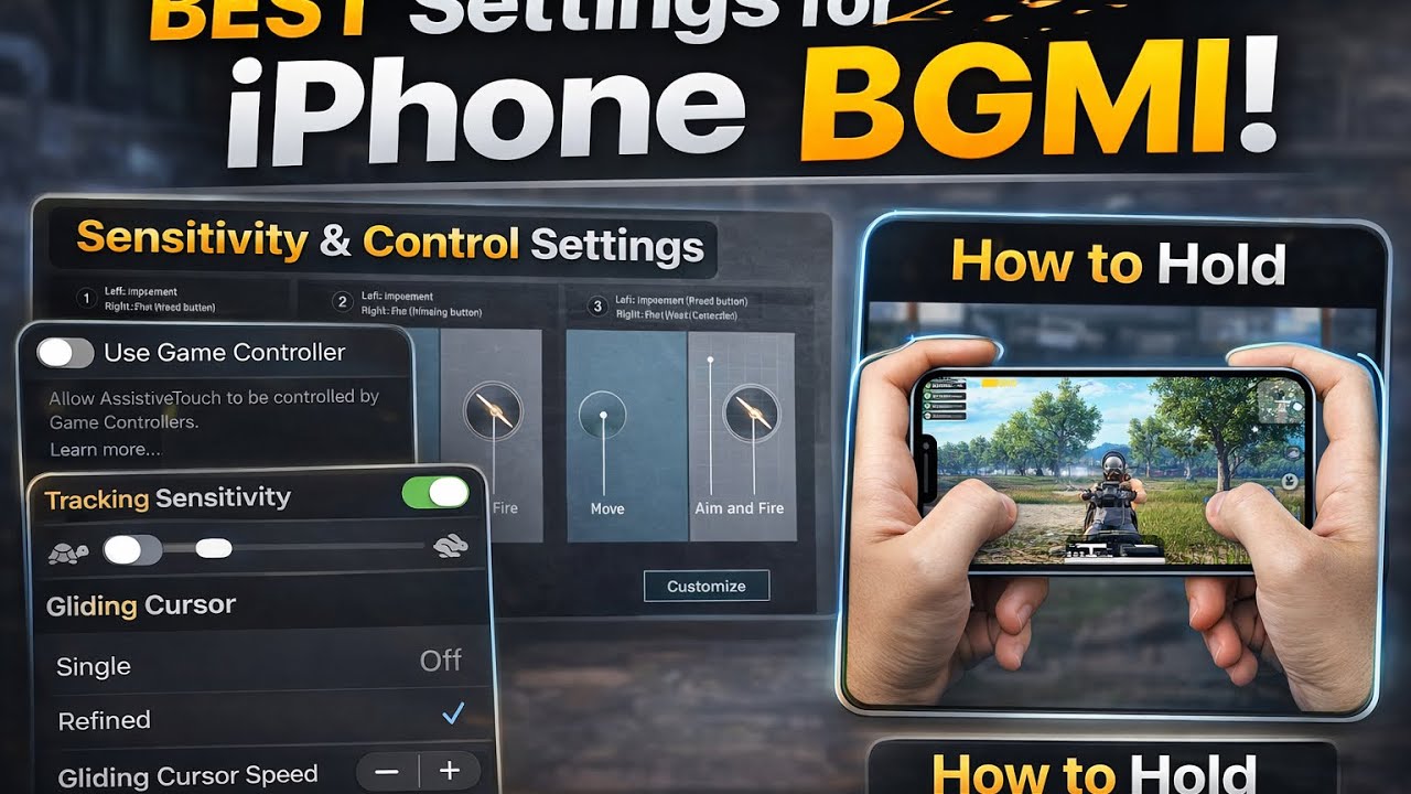 BGMI iPhone Secret Update 😈 Tracking Sensitivity + Gliding Cursor INSANE Aim#bgmi #pubg #bgis 