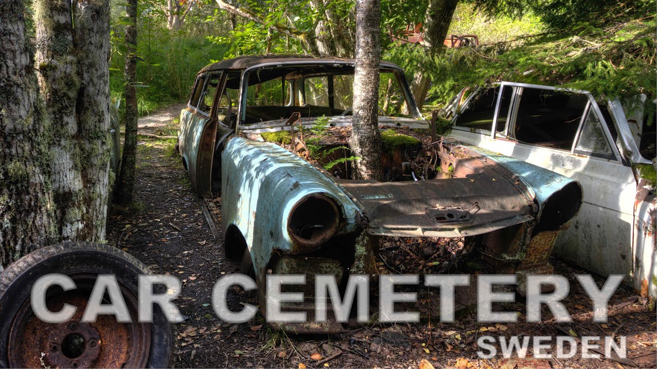 Car cemetery in Sweden