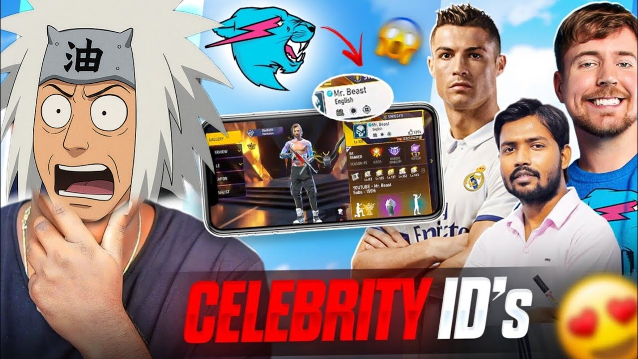 🔥Searching CELEBRITIES IDS like RONALDO, HRITIK ROSHAN, DJ ALOK and MR BEAST 🤯 Tomie 