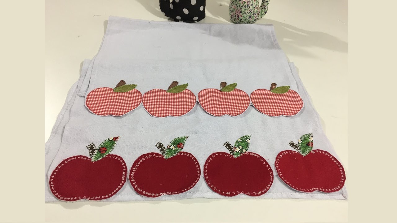 Pano de Prato com Patch Apliquê