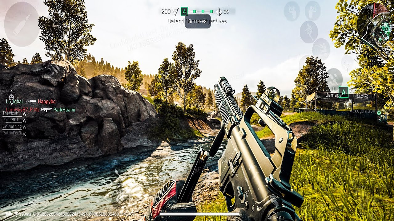 GARENA DELTA FORCE MOBILE 120 FPS MAX GRAPHICS GAMEPLAY / SENSITIVITY HUD