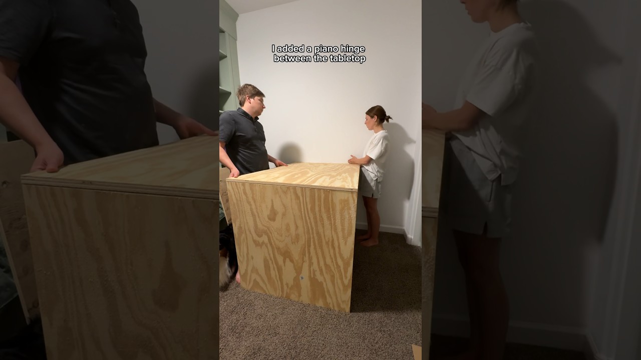 Making a fold away Murphy crafting table. Perfect for small spaces! #diyprojects