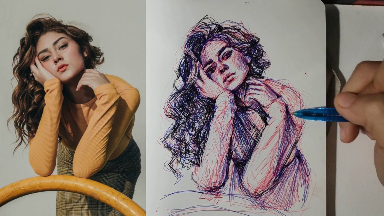 Pen drawing time lapse