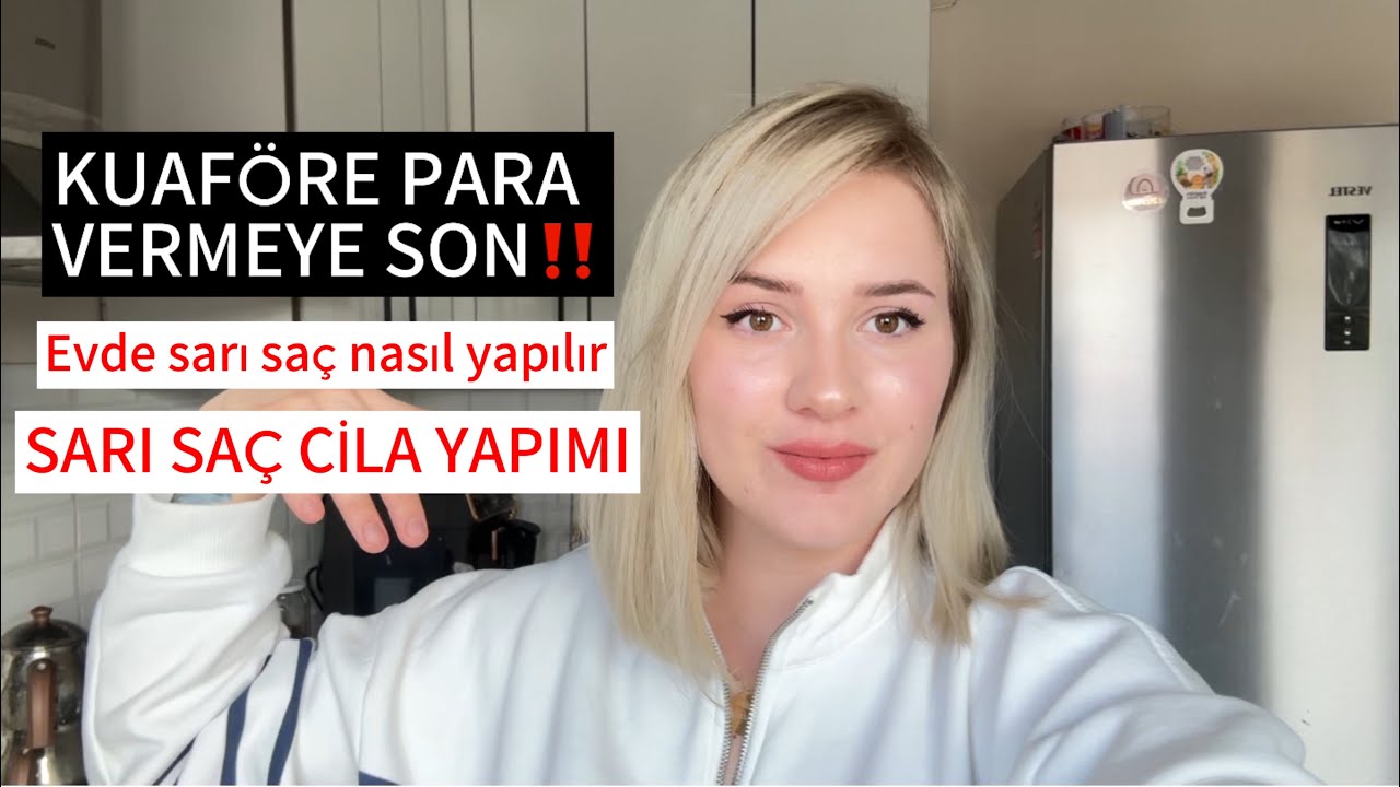 EVDE SARI SAÇ AÇMA / SARI SAÇA CİLA NASIL YAPILIR / TÜM PÜF NOKTALARIYLA ANLATIYORUM 💖