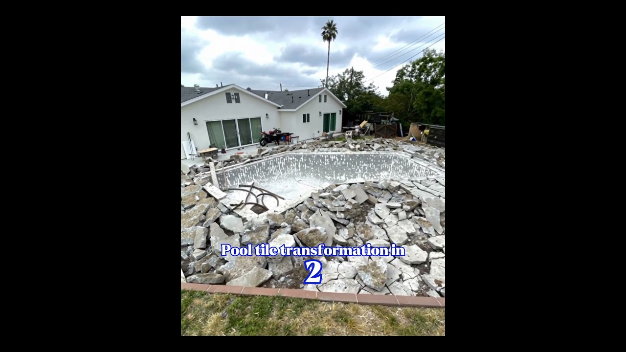 Ever see what a pool replaster and retile looks like? 👀