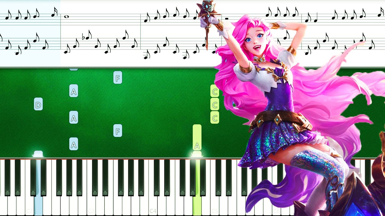 Seraphine, The Starry-Eyed Songstress Champion Theme - League of Legends (Piano Tutorial Sheets)