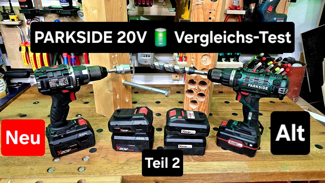 Neue gegen alte PARKSIDE 20V Akkus im Praxistest - Teil 2 | RPH