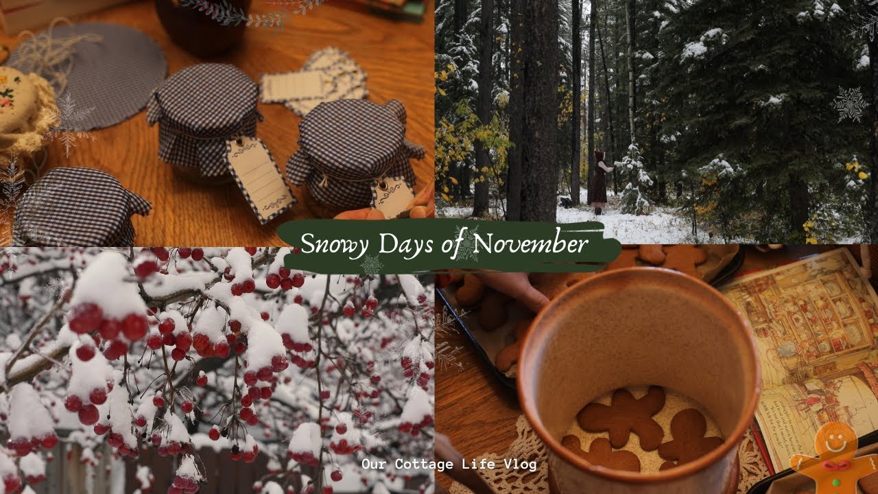 ☃️Snowy Days of November 🕯️ |  Making Gingerbread Cookies and preparing for Winter ❄️