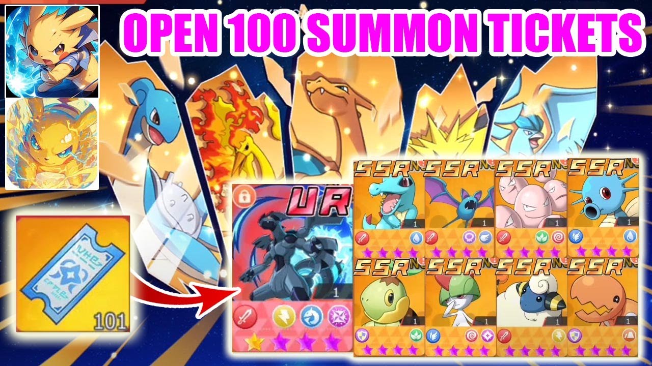 Pocket Dream Gameplay - Open 100 Summon Tickets Get UR SSR Pocket Superpower M