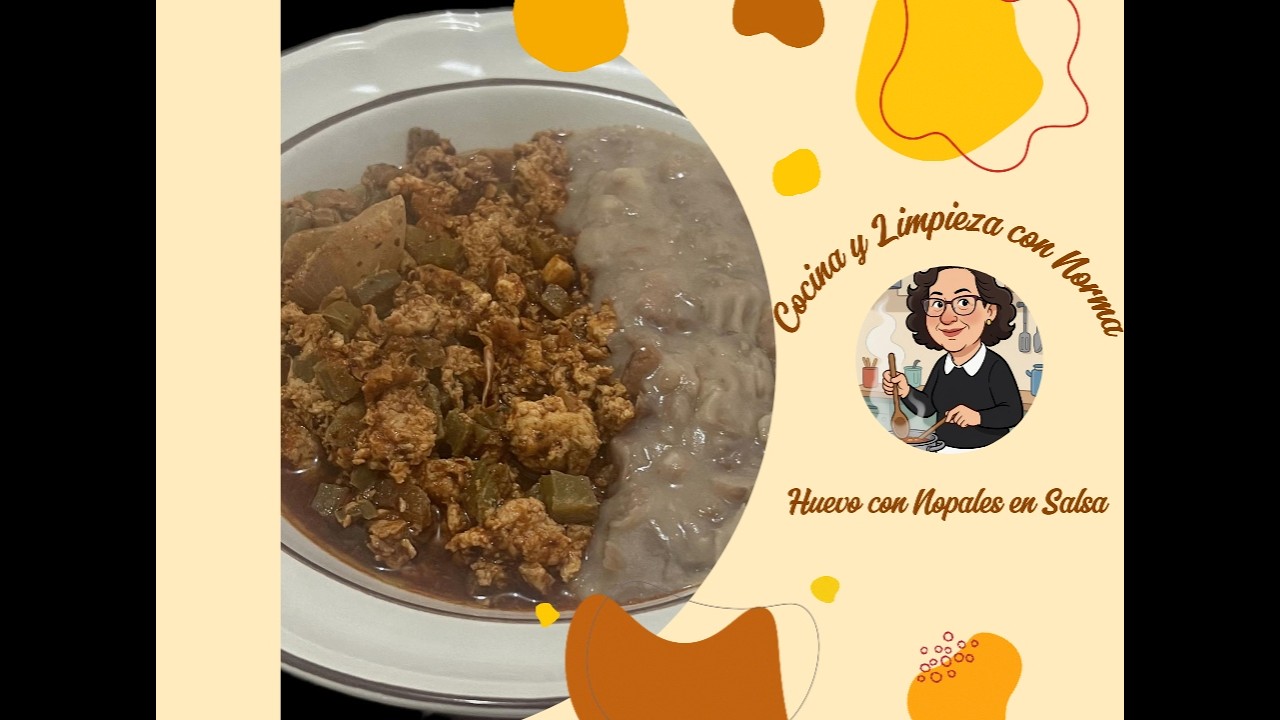 🌵🍳🌶️ Cocinando Nopales con Huevo en Salsa de Chile Negro | Sabor de Casa
