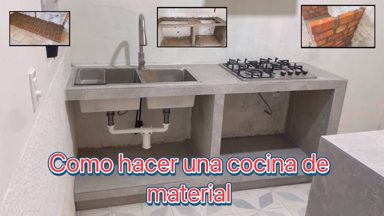 Como hacer una cocina de material de forma r&aacute;pida y sencilla.