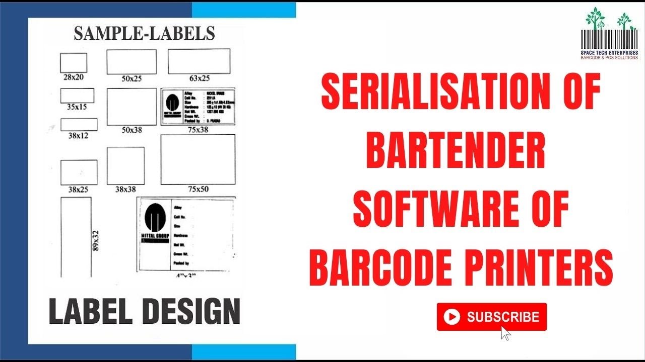 Serialization of Bartender How To Use/Make Label Serialization Bartender Software in Barcode TSC/TVS