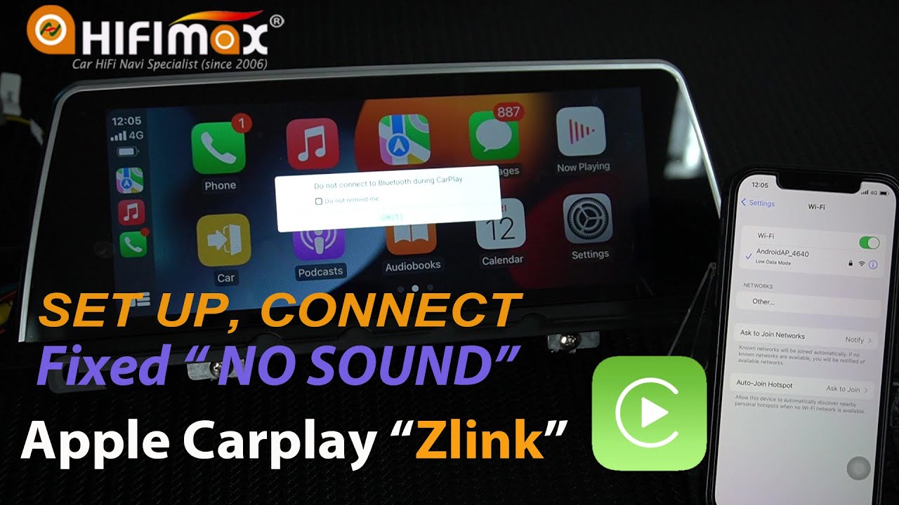 How to connect Wireless Apple CarPlay Zlink fixed 