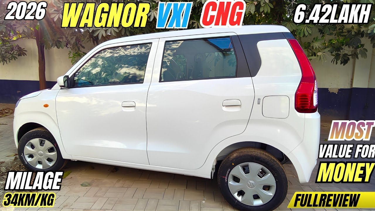 New Maruti Suzuki Wagonr VXi CNG 2026 ✅ 🔥| Wagonr  CNG 2nd   Base Mileage Details & Review