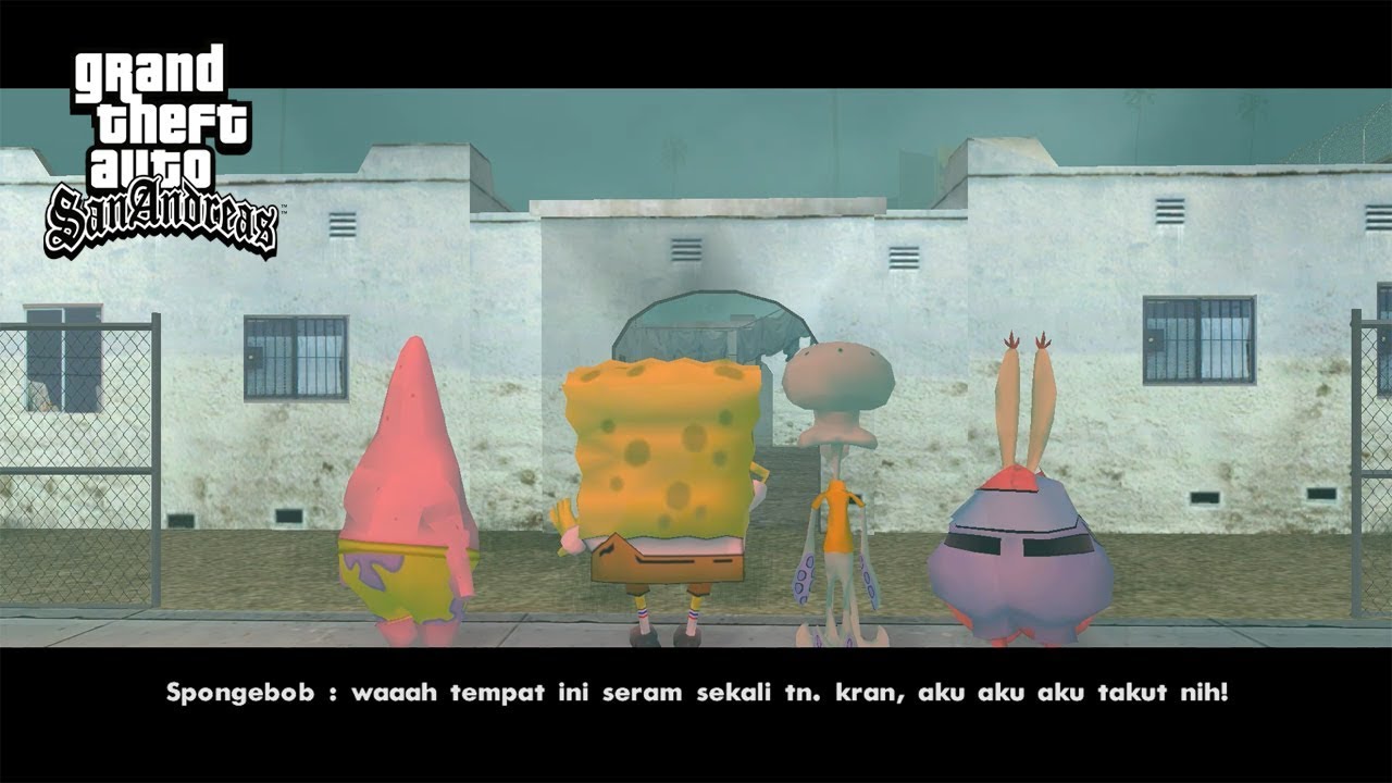 SPONGEBOB DAN KAWAN KAWAN JADI PEMBURU HANTU | GTA Lucu Spongebob