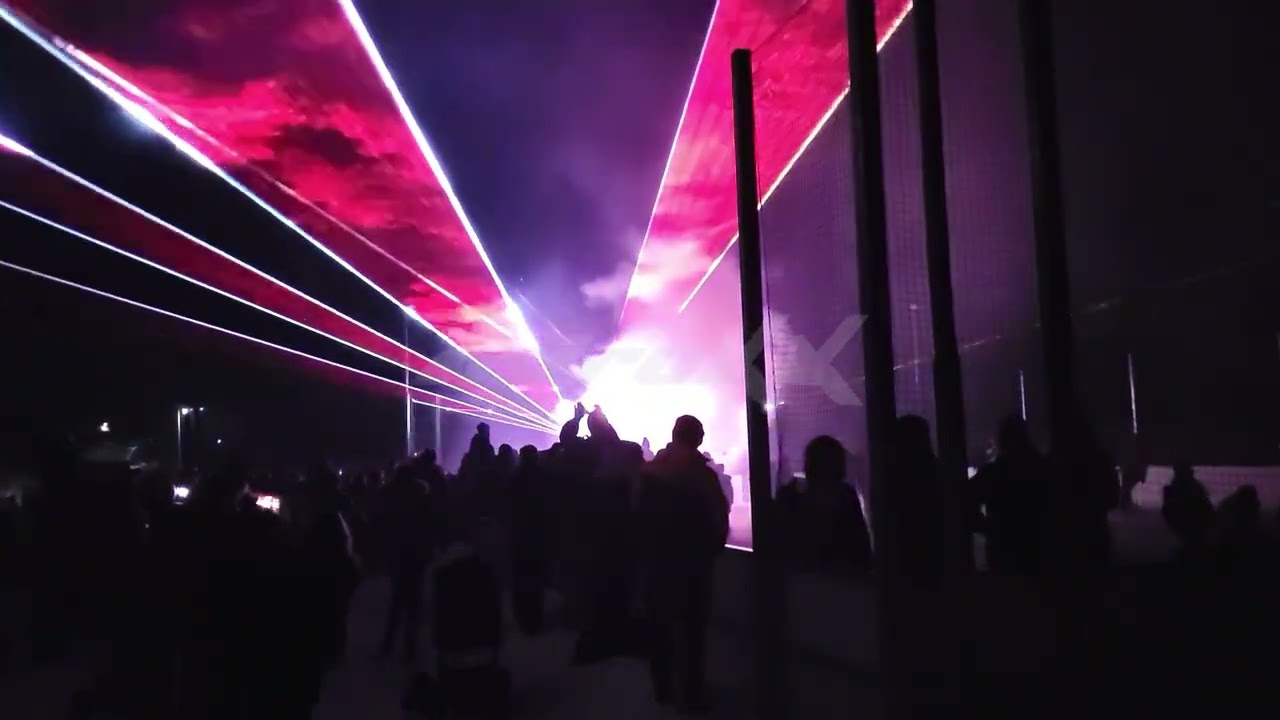 Laserová SHOW - obec SLOVINKY / karneval na ľade 2024 / HD www.miroxx.eu