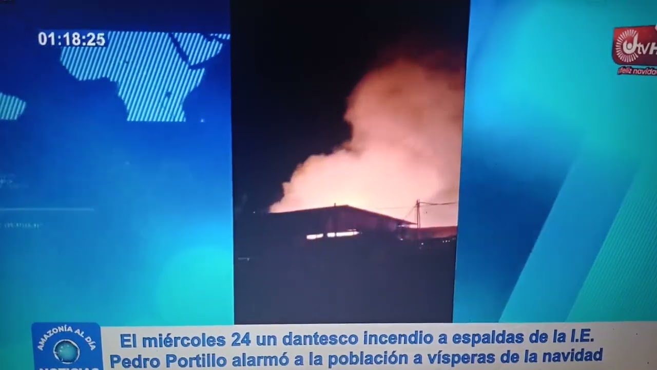 Incendio A Espaldas De I.E. Pedro Portillo Alarmo A La Población A Vísperas De Navidad