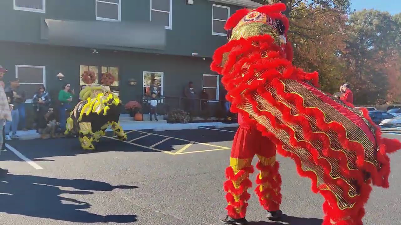 Opening ceremony and lion dance, New Jersey, USA