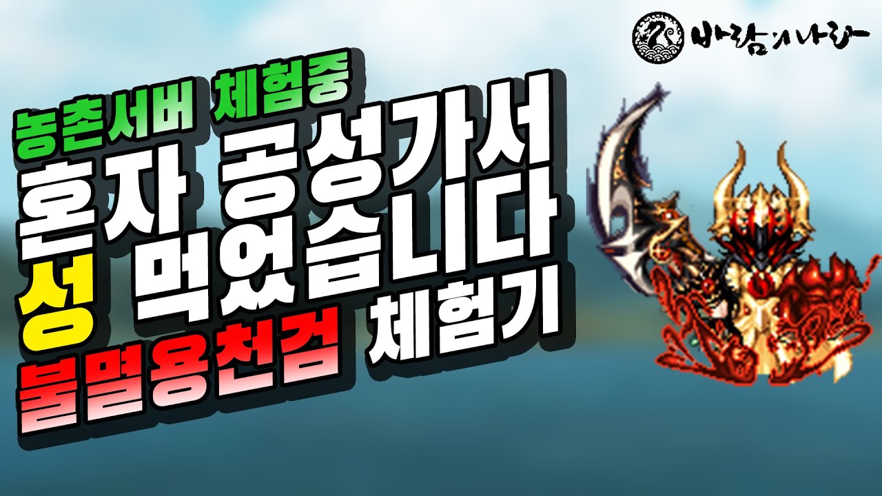 역대급 ㄷㄷ 혼자 공성참여해서 입성해버렸습니다 [바람의나라]