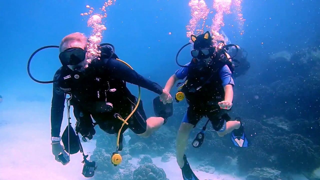 Baptemes de plongee de Cali et Anthony, Fun dive avec julie