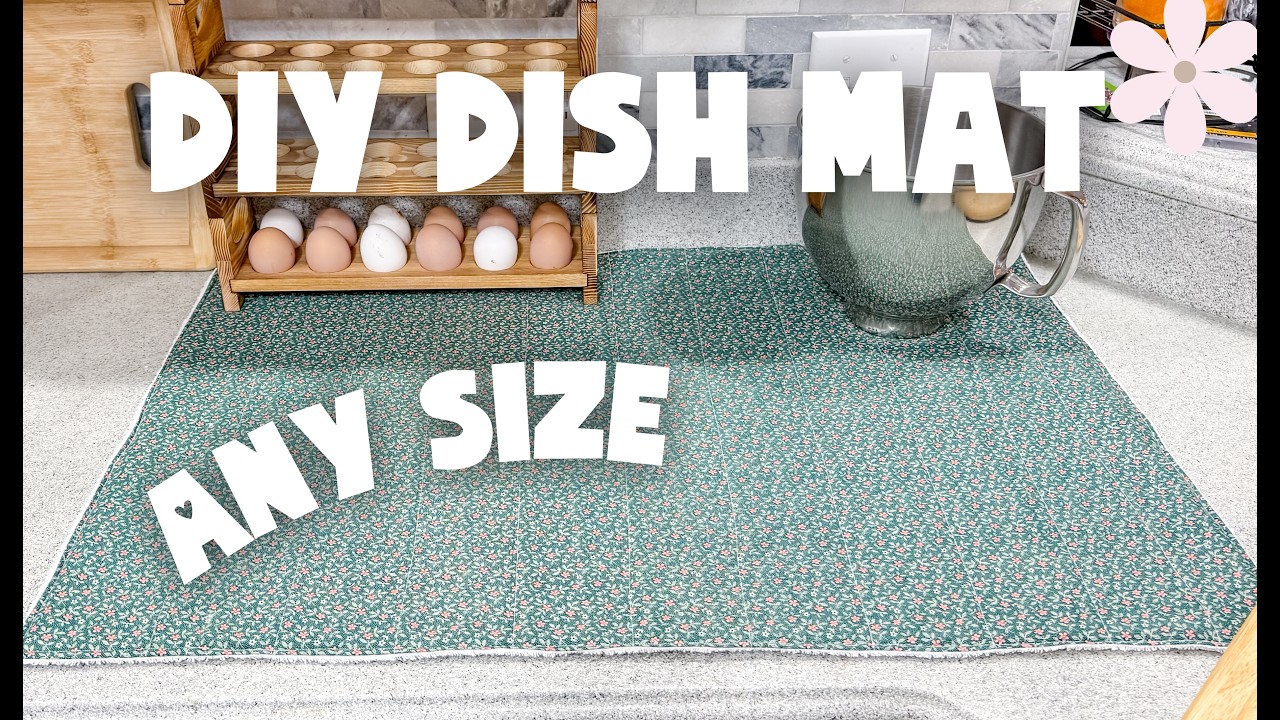 🌸 DIY Dish Mat Tutorial ✂️ Easy Scrapbuster Sewing Project