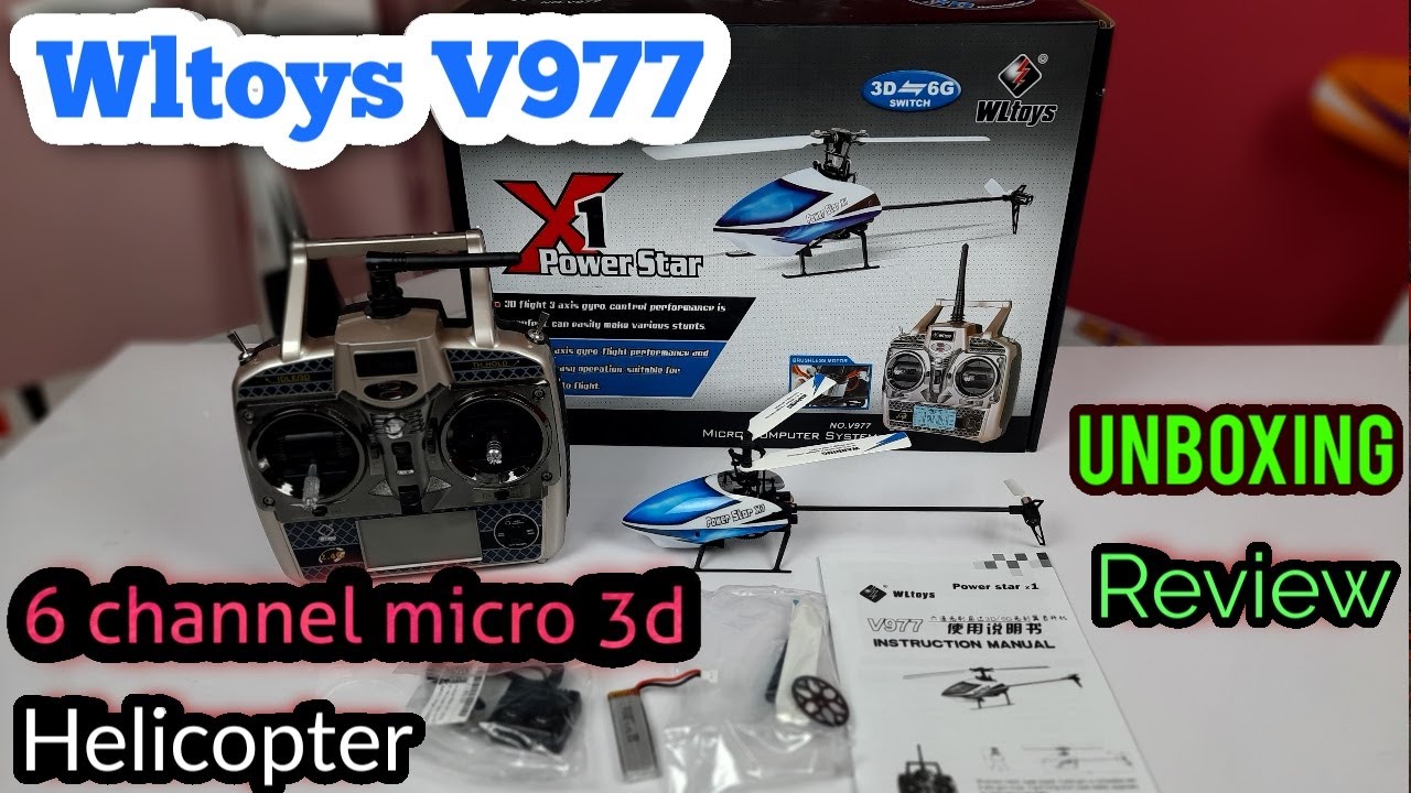 WLtoys V977 Power Star X1 Micro 3D Helicopter Unboxing and Review
