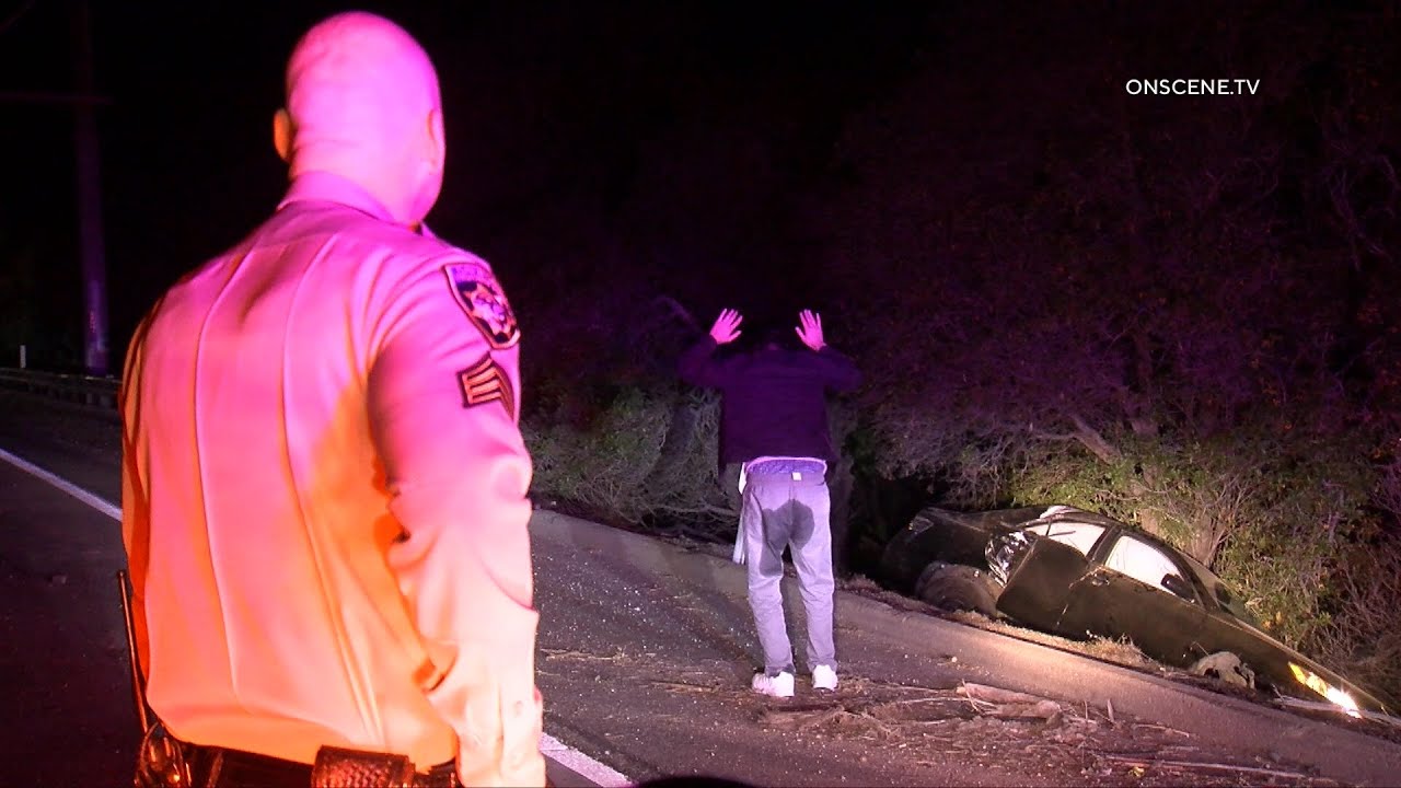 GTA Gamer Pursuit Suspect Crashes & Pees His Pants | Ventura