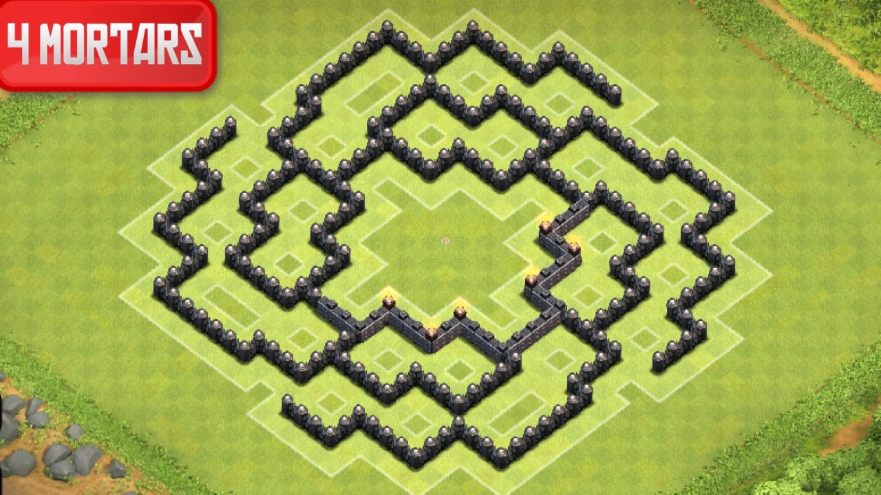 Clash of Clans - Town Hall 8 Farming Base (Polis) 4 Mortar - Speed Build