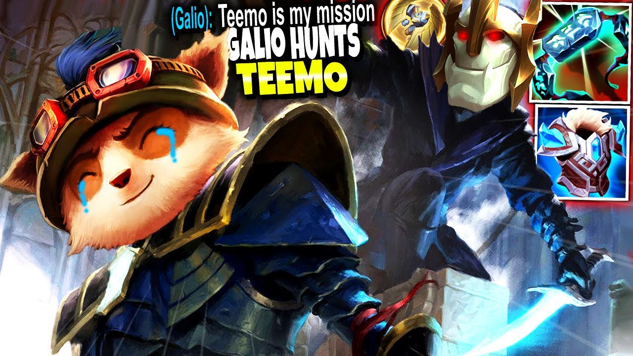 I GOT A MISSION to Hunt all Season 14 Teemo players with my 3x Shield Galio Build Top Lane 🔥