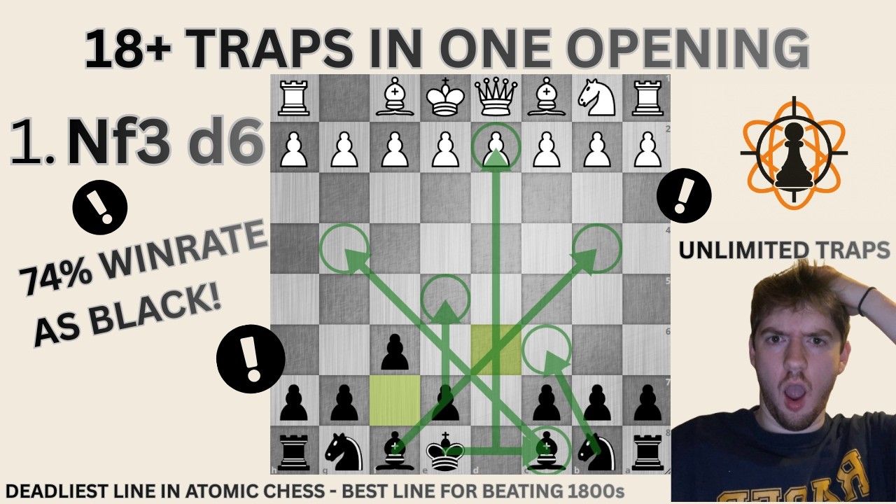The DEADLIEST Opening in Atomic Chess...(1.Nf3 d6)