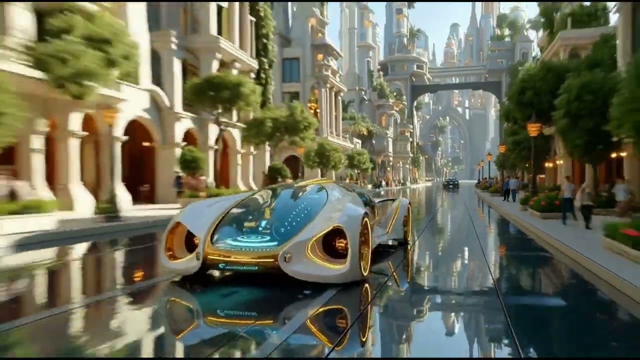 Future imagined by AI / Futuristic cities and landscapes in 4K