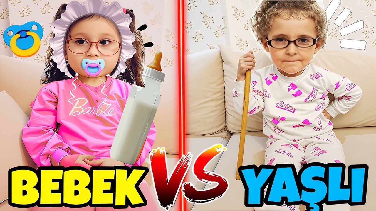 BAHAR BEBEK OLDU !! BANU ALYA YAŞLI OLDU !! TÜM GÜN GENÇ VS YAŞLI OLDUK !!