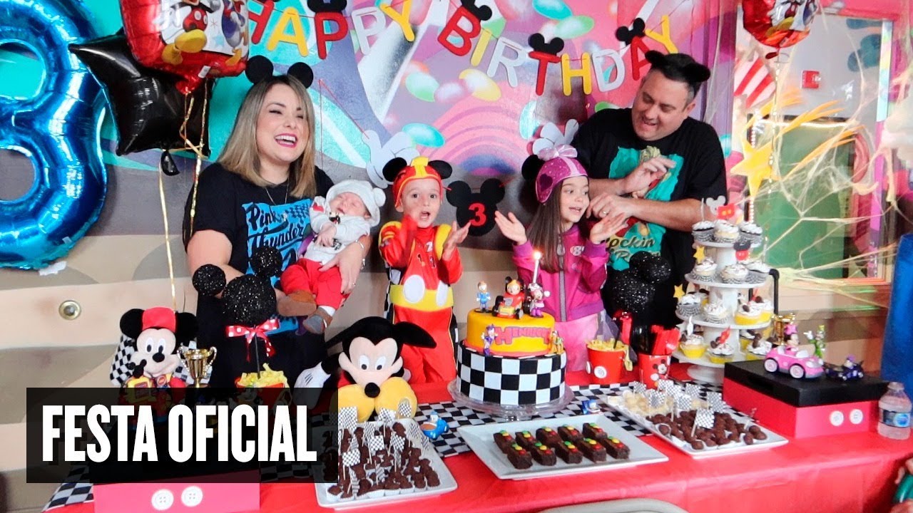 ANIVERSÁRIO DO HENRIQUE 3 ANOS - MICKEY SOBRE RODAS - FLÁVIA CALINA