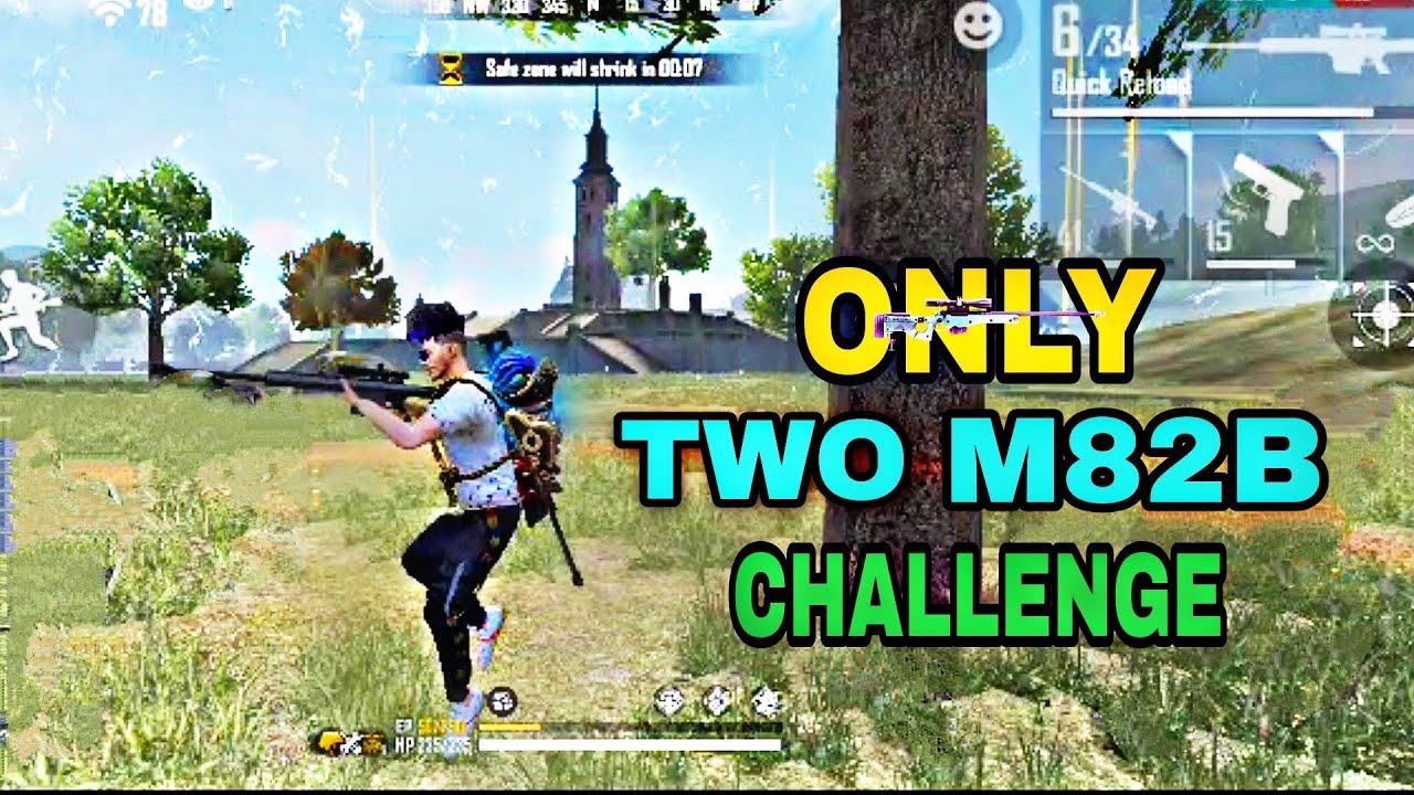 Double M82B Only Challenge In Ranked Match OP HEADSHOT 🔥 M82B Two Gun Challenge Gameplay Akfreefire