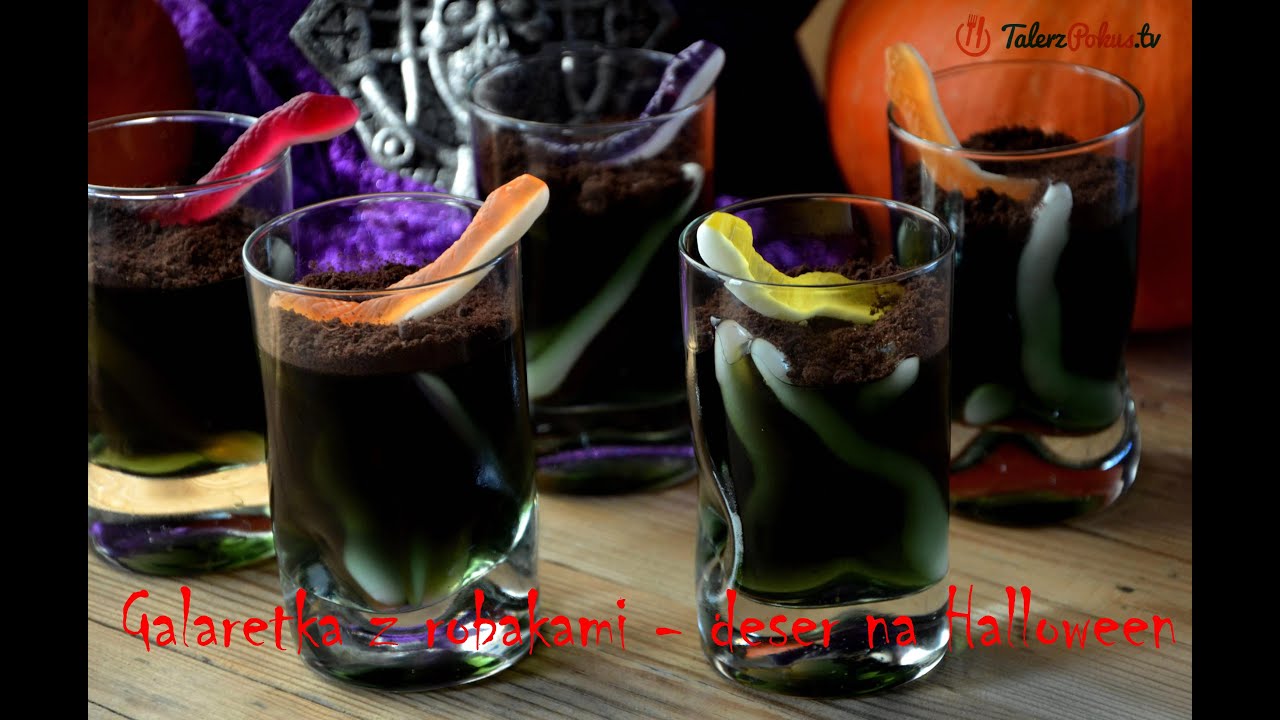 Galaretka z robakami - deser na Halloween - TalerzPokus.tv