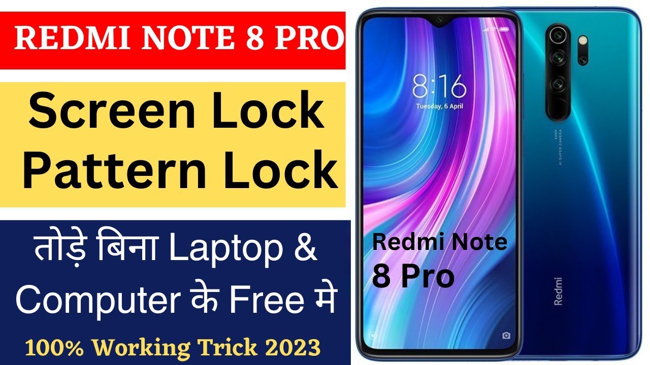 Redmi note 8 pro hard reset 2023|redmi note 8 pro lock kaise tode|how to remove lock redmi note 8pro