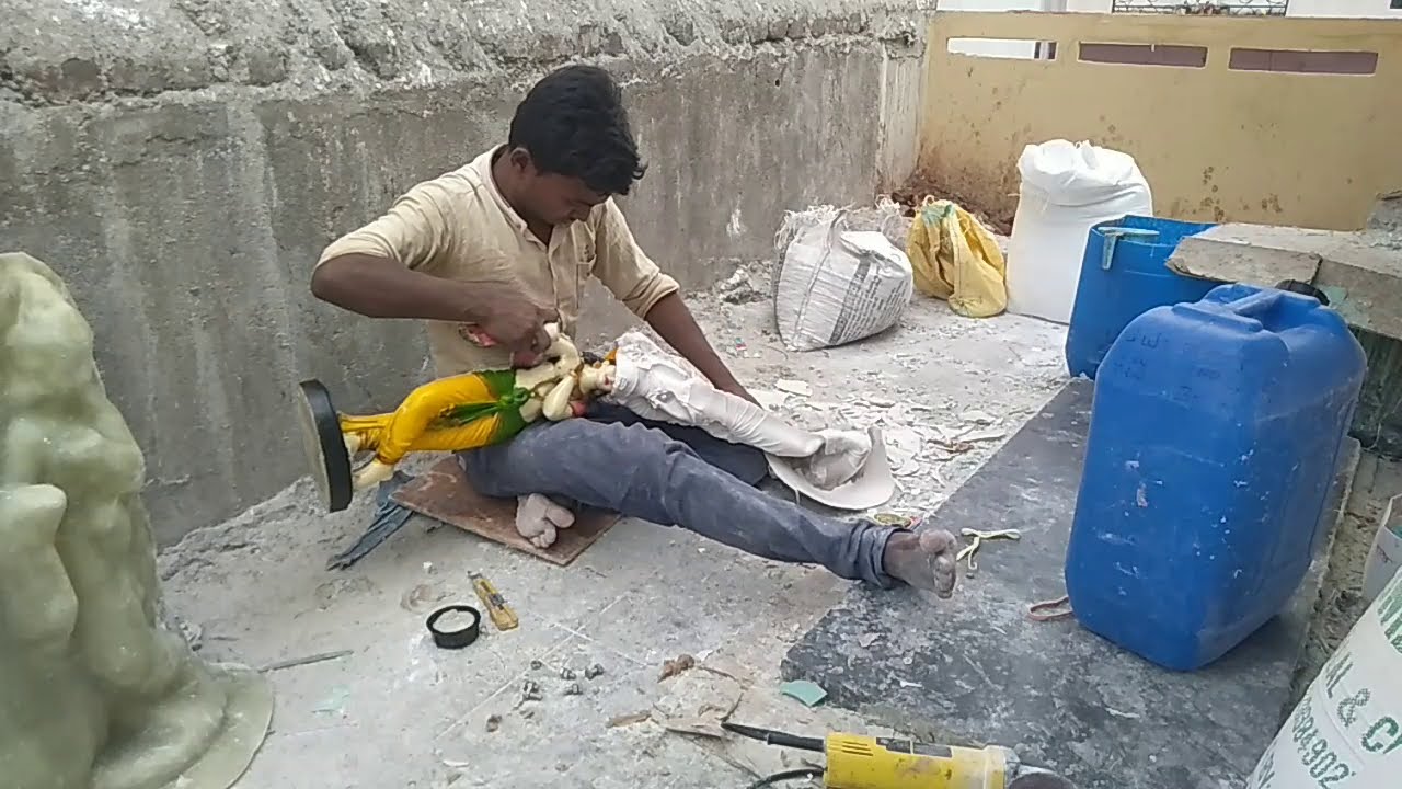 Изготовление формы для статуи Радхи Кришны.||часть 2|| форма открыта || изготовление отливок для ...