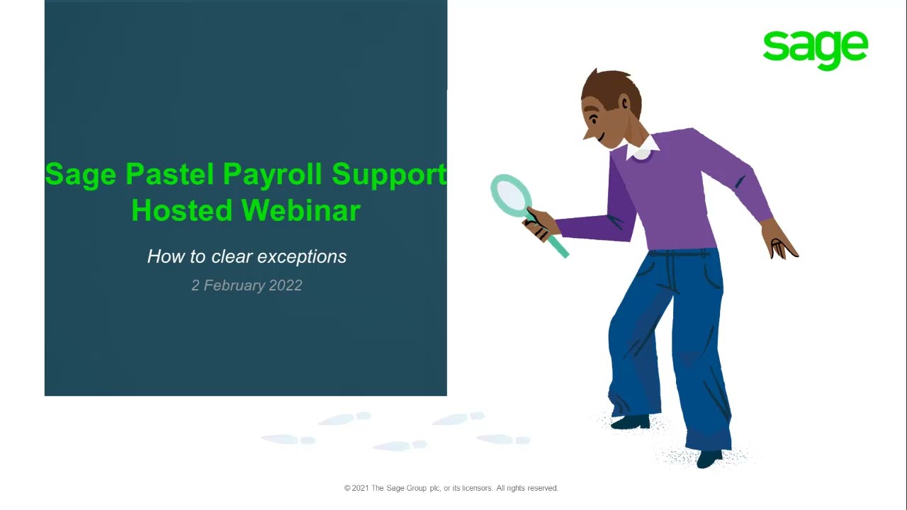 Sage Pastel Payroll support hosted webinars: How to clear exceptions?