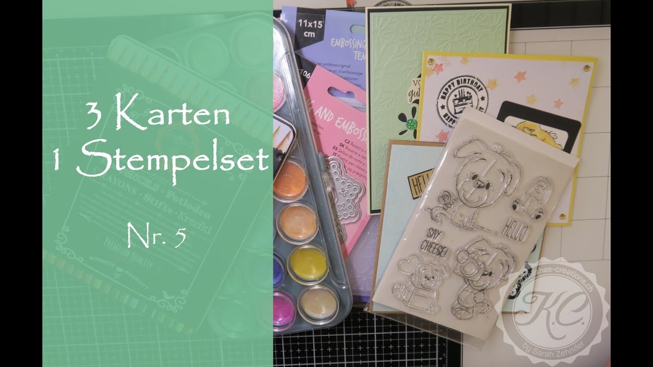 3 Karten 1 Stempelset Nr 5