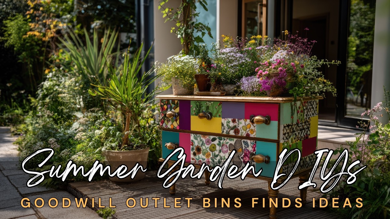 🌻🌞 Creative & Elegant Summer Garden DIYs from Goodwill Outlet Bins Finds You'll Love!